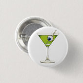 Psychobilly Martini Ronde Button 3,2 Cm (Voorkant /achterkant)