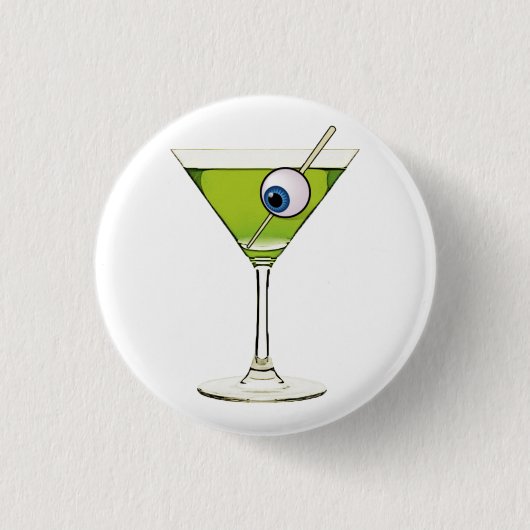 Psychobilly Martini Ronde Button 3,2 Cm (Voorkant)