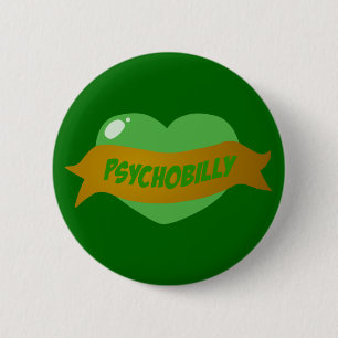 Psychobilly Tattoo Heart Ronde Button 5,7 Cm