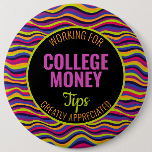 Psychodelisch Tips gewaardeerd Studiegeld Ronde Button 6,0 Cm