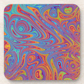 Psychodelische texturen bier onderzetter (Voorkant)