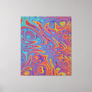 Psychodelische texturen canvas afdruk