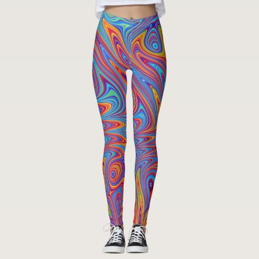 Psychodelische texturen leggings (Voorkant)