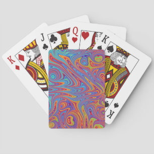 Psychodelische texturen pokerkaarten