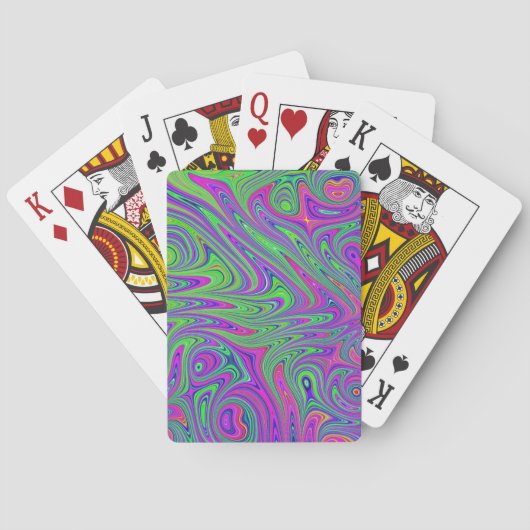 Psychodelische texturen pokerkaarten (Achterkant)