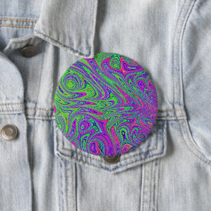 Psychodelische texturen ronde button 4,0 cm