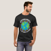 Psychologen laten de wereld rondgaan door psycholo t-shirt (Voorkant volledig)