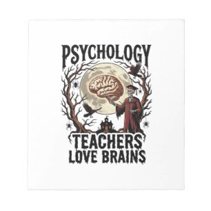 Psychologie Docent Halloween Hersen Liefhebber Got Notitieblok