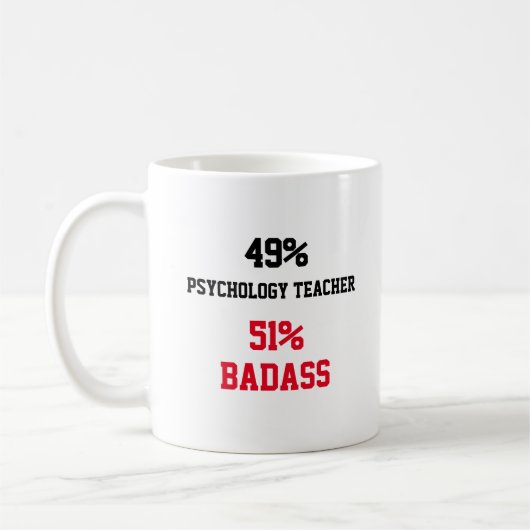 Psychologie-lerarenklasse Badass Koffiemok (Links)