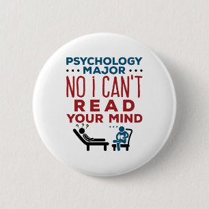 Psychologie majoor nr. Ik kan je niet lezen Ronde Button 5,7 Cm