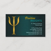 Psychologie Psychologue Cartes de visite de psychi (Devant)