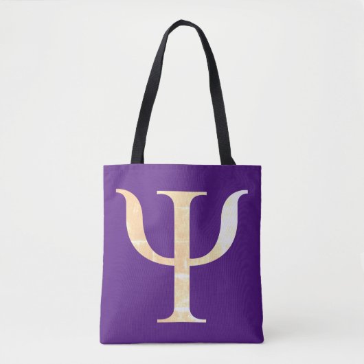 Psychologie Science Symbol Paarse Canvas tas (Voorkant)
