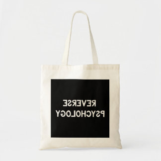 Psychologie Shirt met omgekeerde Psycholoog Studie Tote Bag
