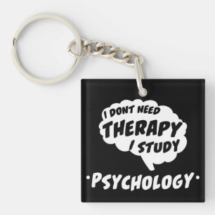 Psychologie Student Study Funny Quote T Shirt Sleutelhanger