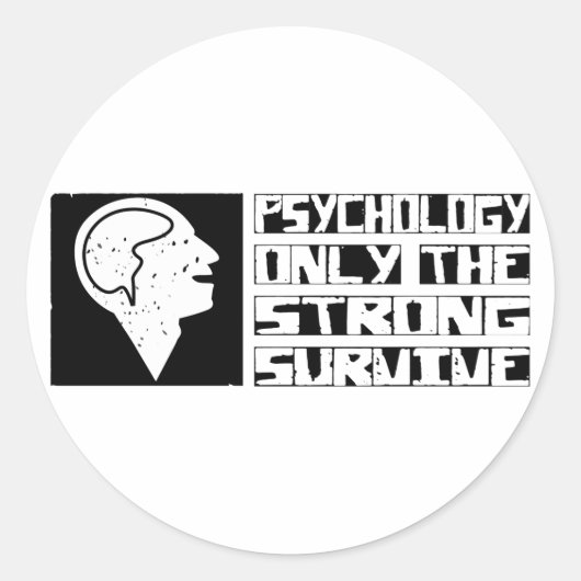 Psychologie Survive Ronde Sticker (Voorkant)