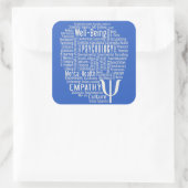 PSYCHOLOGIE Word Cloud autocollants de couleur per (Sac)