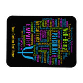 PSYCHOLOGIE Word Cloud custom magnet Magneet (Horizontaal)