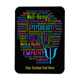 PSYCHOLOGIE Word Cloud custom magnet Magneet