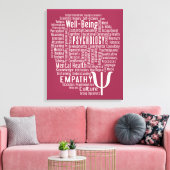 PSYCHOLOGIE Word Cloud impression de toile couleur (Insitu(Salon))