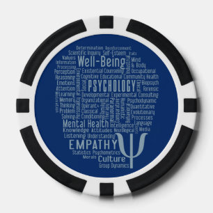 PSYCHOLOGIE Word Cloud jetons de poker personnalis
