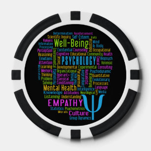 PSYCHOLOGIE Word Cloud jetons de poker personnalis