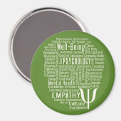 PSYCHOLOGIE Word Cloud personnalisable aimant coul (Recto/Verso)