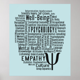 PSYCHOLOGIE Word Cloud poster