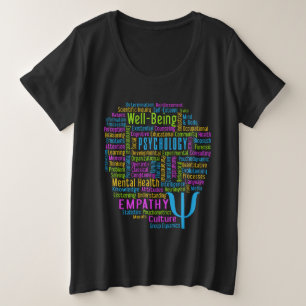 PSYCHOLOGIE Word Cloud shirten & colbertjassen Grote Maat T-shirt