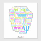 PSYCHOLOGIE Word Cloud Sticker (Vel)