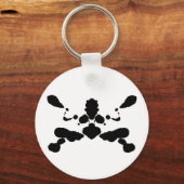 Psychologische abstracte vormtest Rorschach Sleutelhanger (Voorkant)
