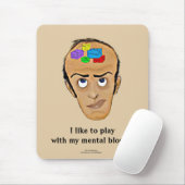 Psychologische Humor Cartoon/Man met tandheelkundi Muismat (Met muis)