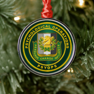 PSYCHOLOGISCHE OPERATIES PSYOPS Regimental Crest Metalen Ornament