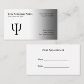 Psychologue Carte de visite de nomination (Devant / Derrière)