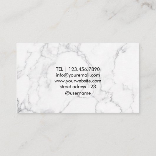 Psychologue carte de visite noir blanc (Dos)