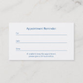 Psychologue Cartes de visite Conseiller personnel (Dos)