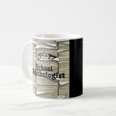 Psychologue drôle d'école enterré dans la tasse (Devant gauche)