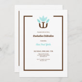 Psychologue Graduation Invitation Bleu (Devant / Derrière)