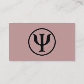 Psychologue Gray Marble Mauve Carte de visite (Dos)