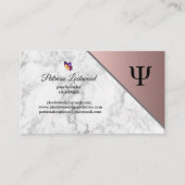 Psychologue Gray Marble Mauve Carte de visite (Devant)