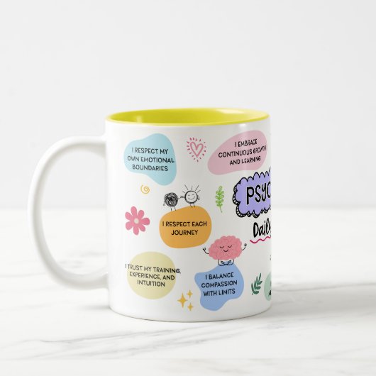 Psychologue Mug - Affirmations Quotidiennes Café M (Gauche)