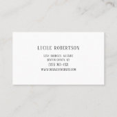 Psychologue Psychiatre Conseiller Carte de visite (Dos)