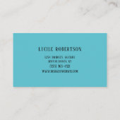 Psychologue Psychiatre Conseiller Carte de visite (Dos)