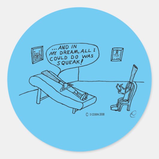 Psychologue Reed Sticker Rond Classique Blanc (Devant)