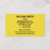 Psychologue Sunshine Damask Carte de visite (Dos)