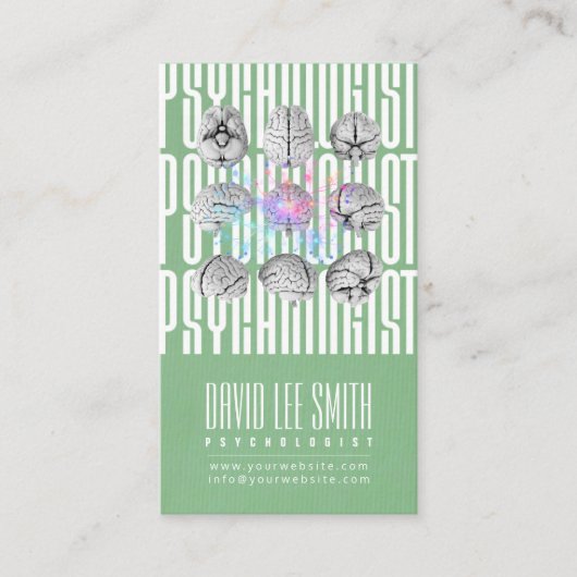 Psychologue Tipographyc carte de visite (Devant)