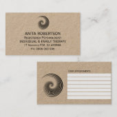 Psychologues Cartes de visite de nomination (Devant / Derrière)