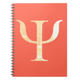 Psychology Science Symbol Oranje Spiral notebook Notitieboek