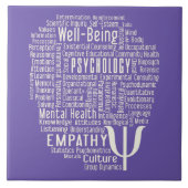 PSYCHOLOGY Word Cloud aangepaste kleur keramische Tegeltje (Voorkant)