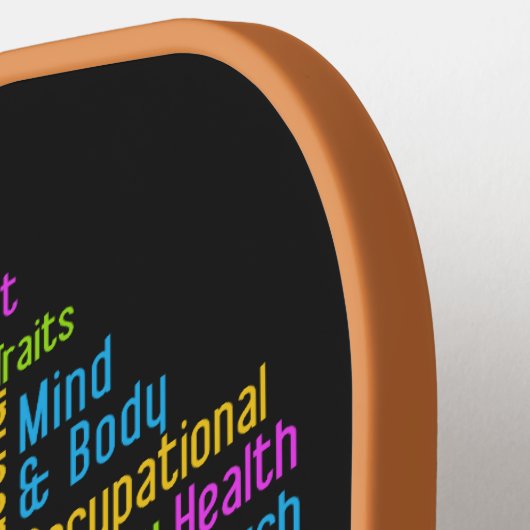 PSYCHOLOGY Word Cloud, aangepaste naam Pickleball Paddle (Links Detail)