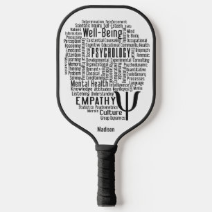PSYCHOLOGY Word Cloud, aangepaste naam Pickleball Paddle